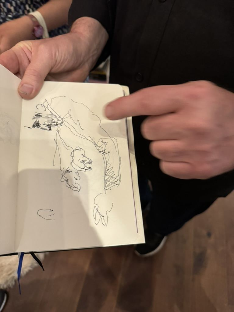 Drawing in the guest book