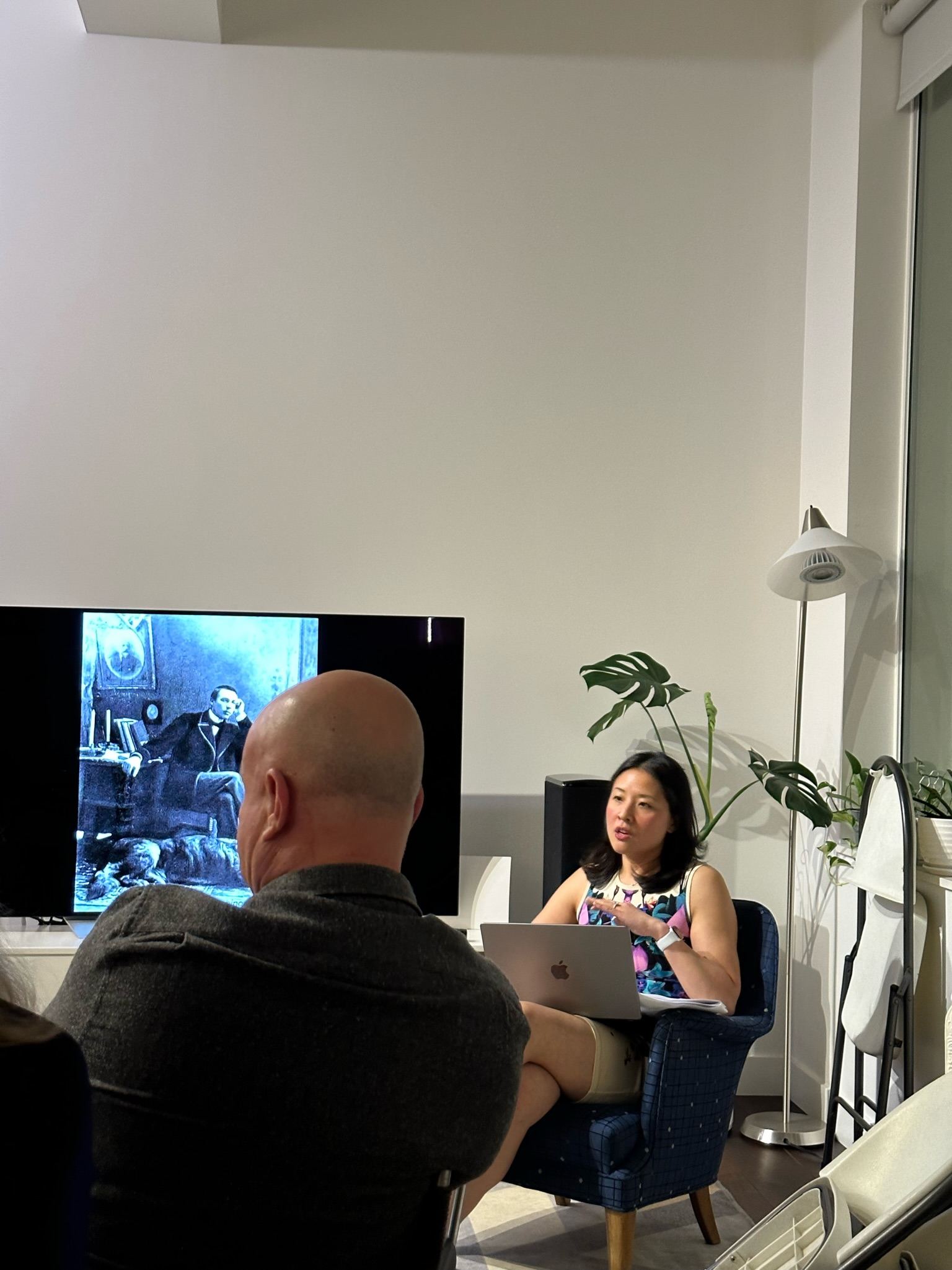 Talking the room through his life