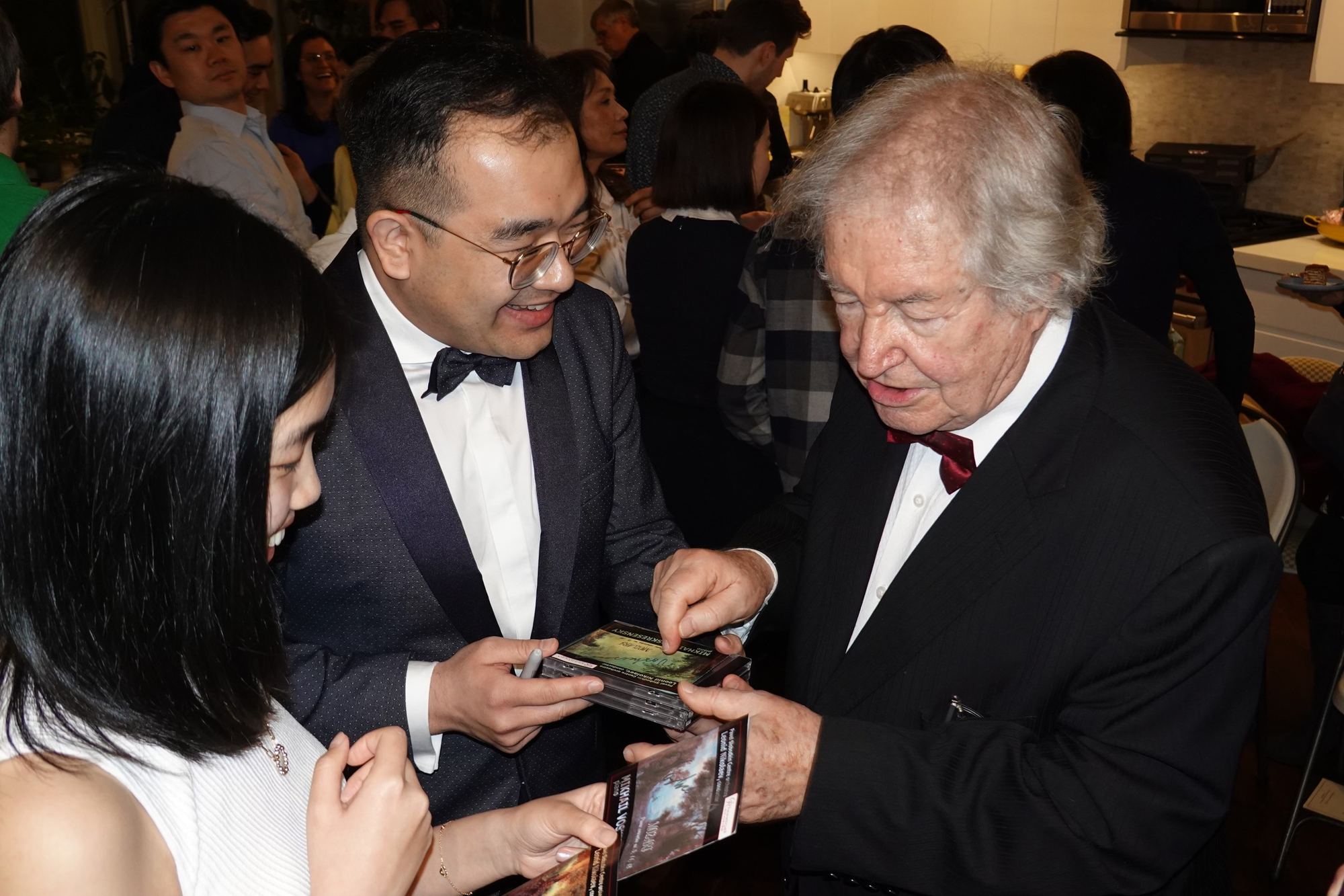 Signing CDs, after the music
